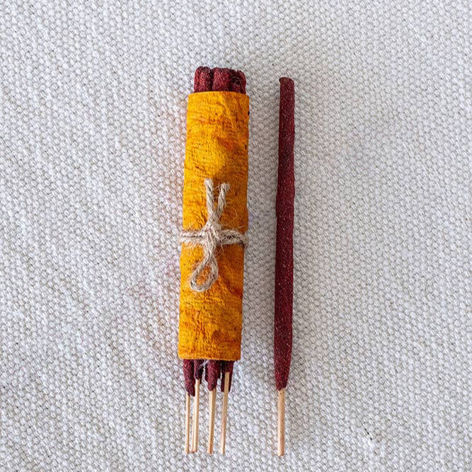 Artisanal Hand Rolled Incense - Red Lotus
