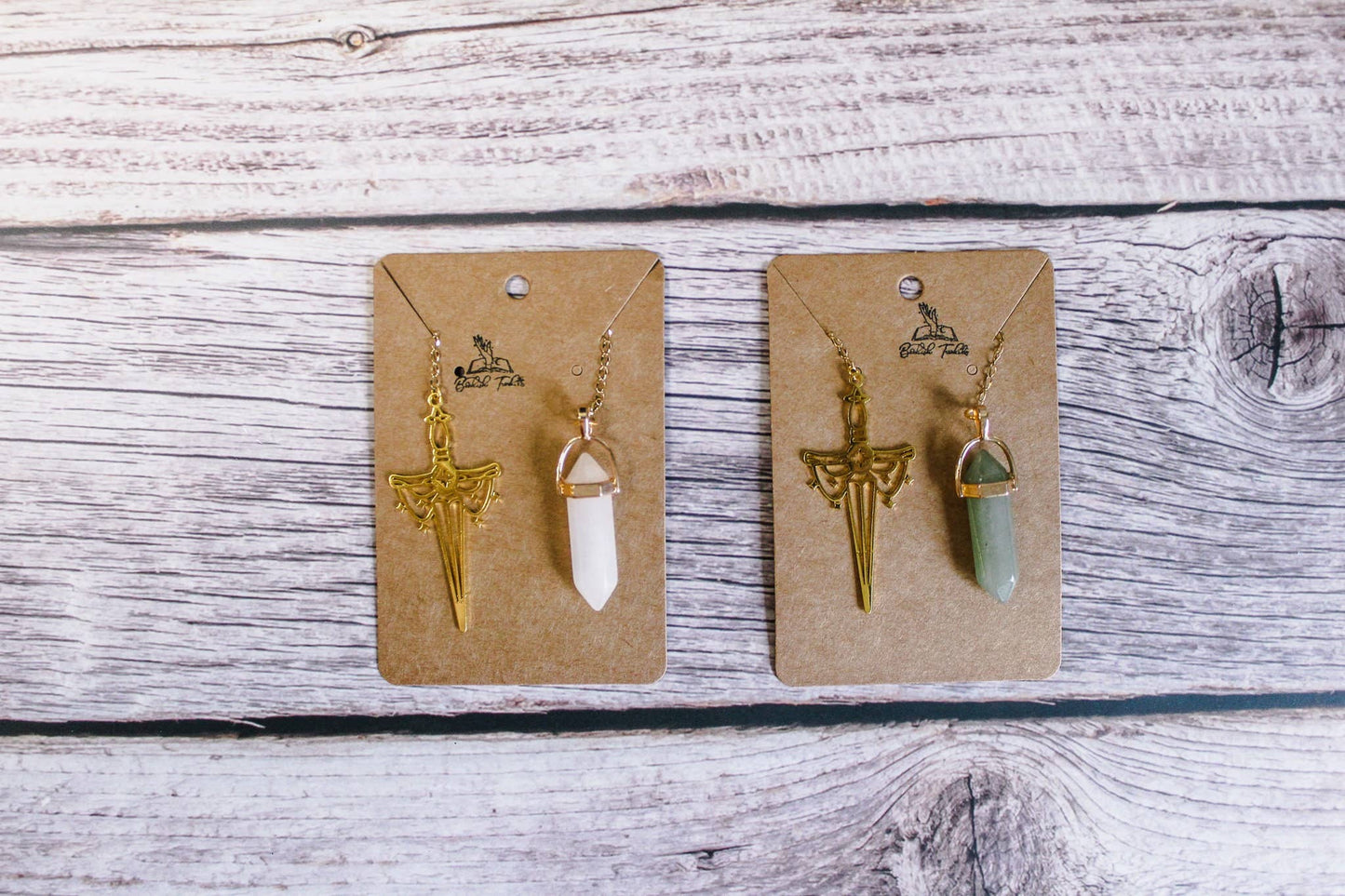 Fantasy High Fae Sword Gold Chain Bookmark