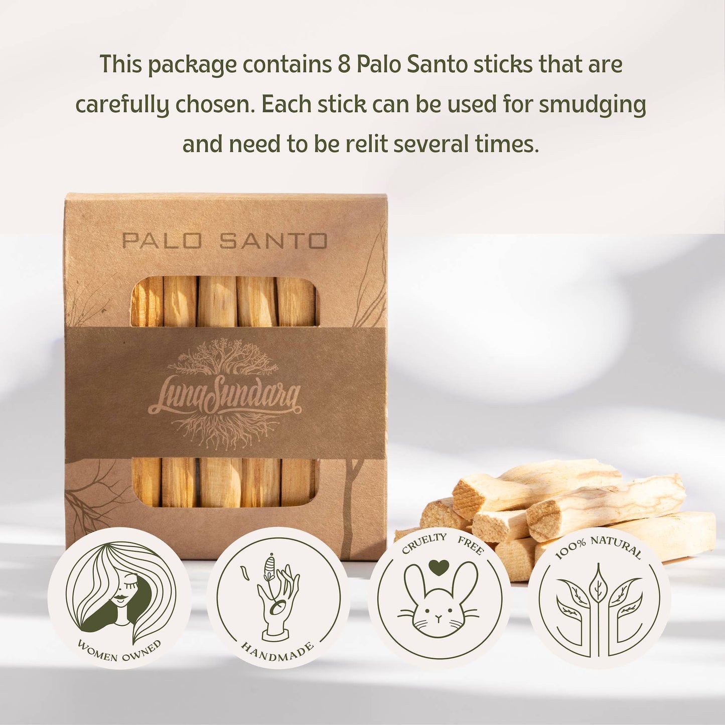 Premium Ecuadorian Palo Santo Smudging Sticks Single Pack