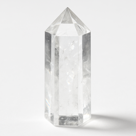 clear quartz tower