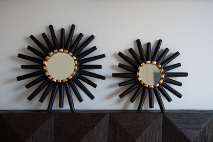 Peruvian Wall Mirror - Black Sunburst