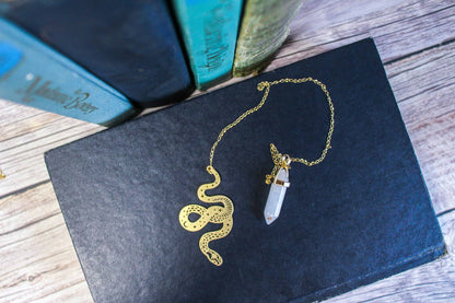 Celestial Snake Gold Chain Bookmark With Tassel or Crystal